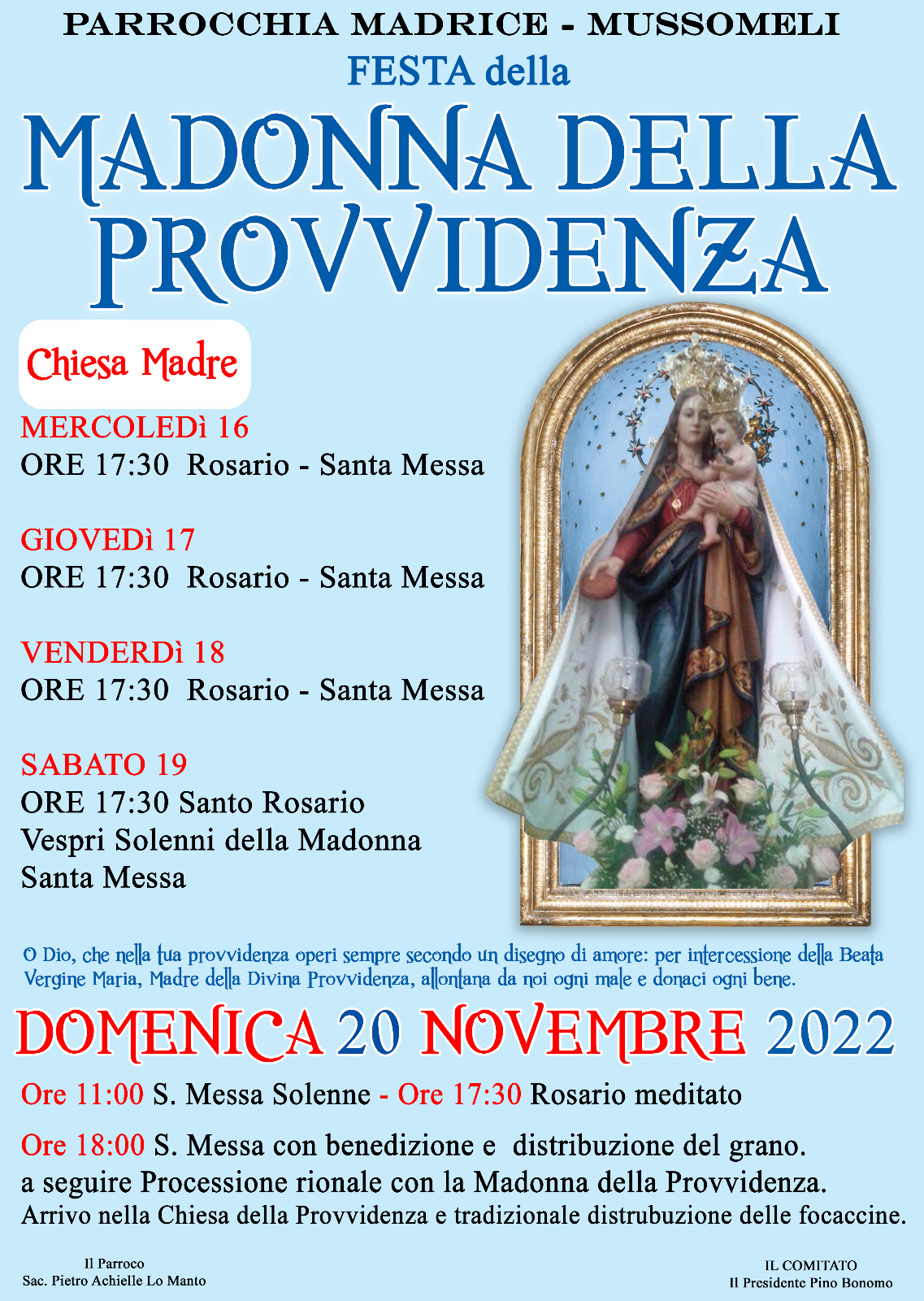 Programma Madonna Della Provvidenza Il Fatto Nisseno Caltanissetta