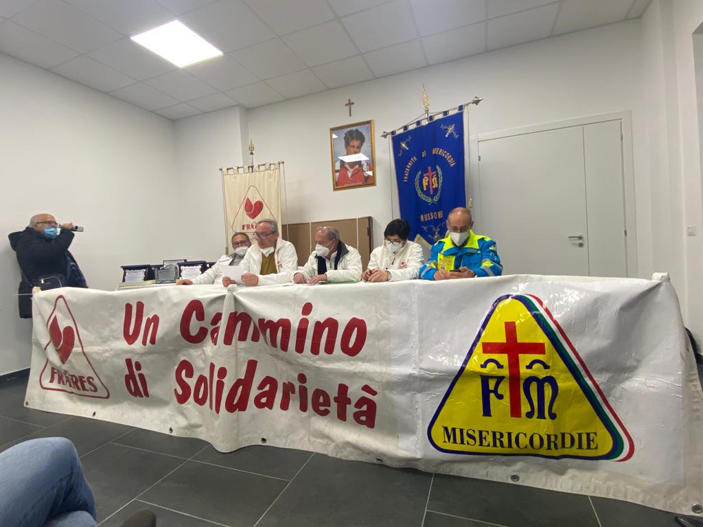 Mussomeli, Assemblee congiunte. Fratres e Misericordia relazionano iscritti attività 2021