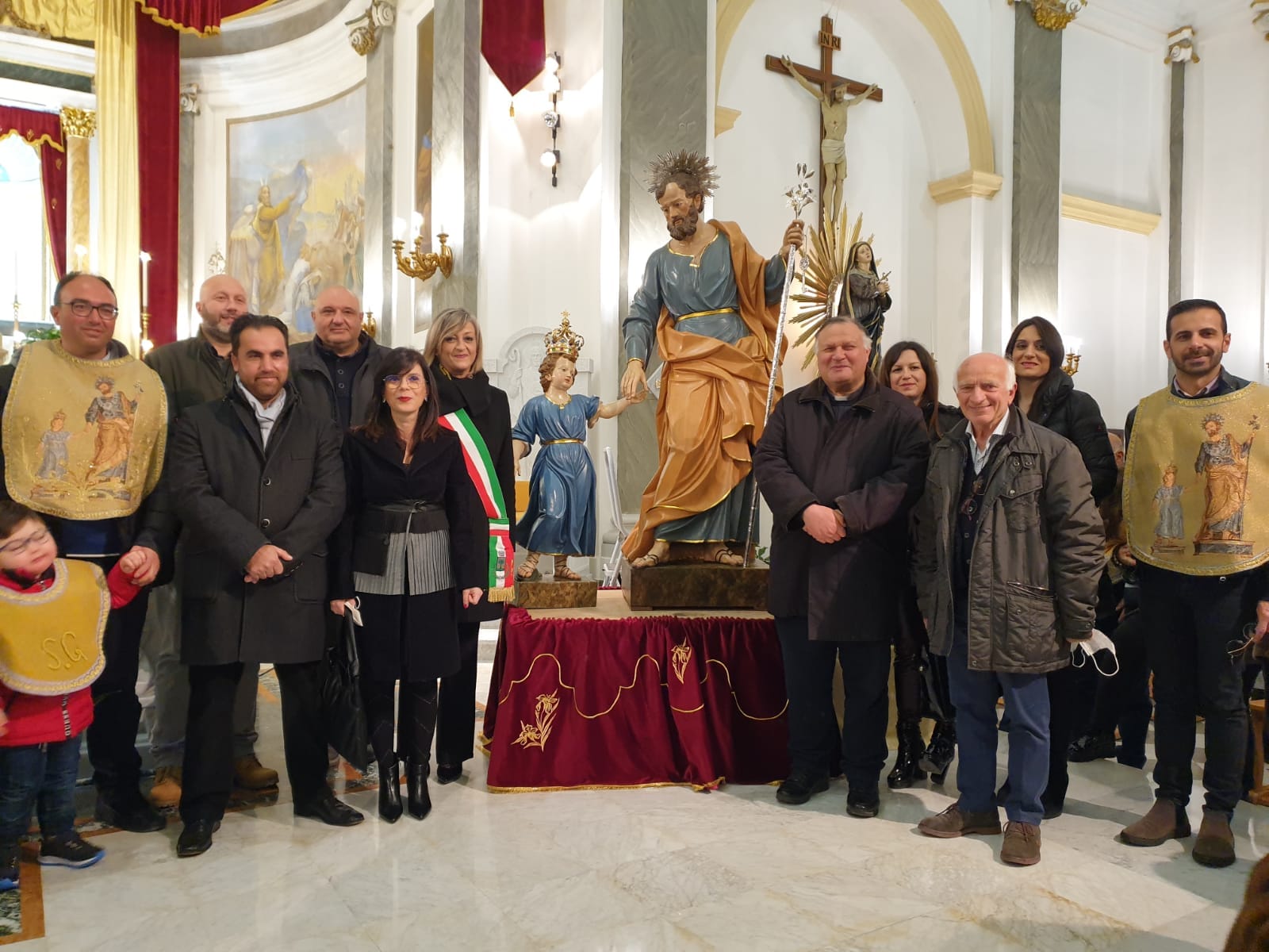 Statua restaurata di San Giuseppe rientra nella chiesa Madre di Villalba. Il programma 2022 festa liturgica