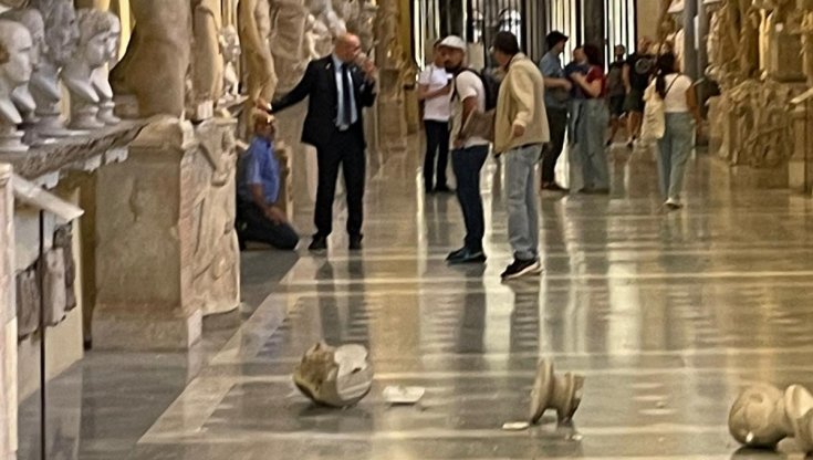 Roma, turista getta a terra e danneggia 2 sculture ai Musei Vaticani