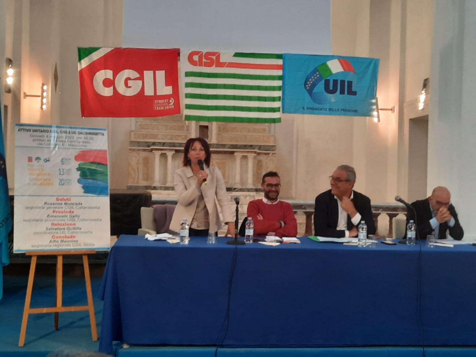 Cgil, Cisl e Uil a Mazzarino per l’avvio di una grande fase di mobilitazione unitaria a livello interregionale