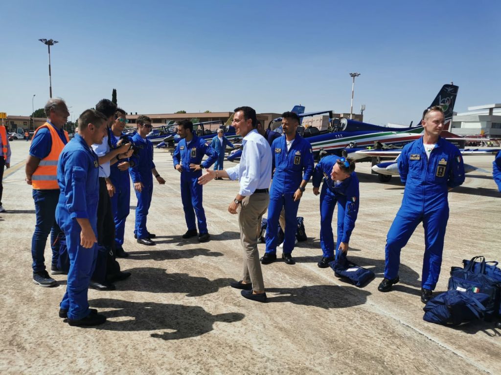 Minardo accoglie a Comiso le frecce tricolori