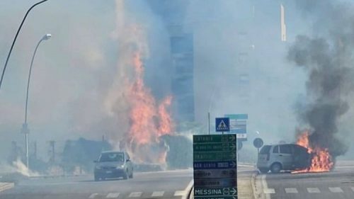 Incendi devastanti tra Palermo e Messina: due morti nei roghi. Domate le fiamme sul Ponte Bonagia