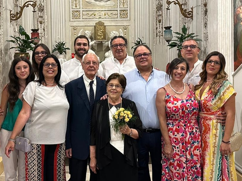 Nozze di diamante per Assunta e Francesco: la gioia della coppia nissena per il traguardo dei 60 anni di matrimonio