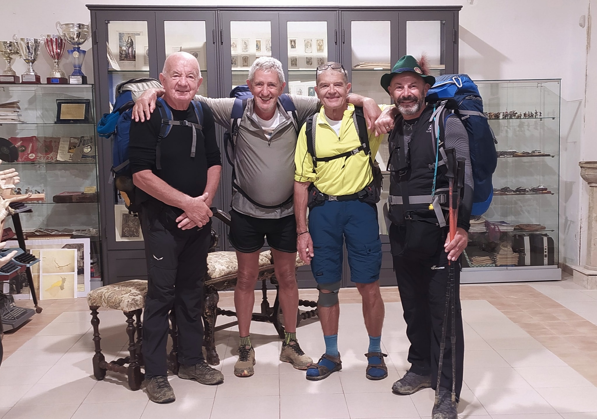 Campofranco. Quattro pellegrini della Magna Via Francigena in visita al Museo di Storia Locale