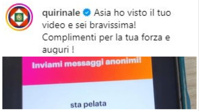 14enne racconta la battaglia contro il cancro e viene bullizzata sul web. Mattarella la incoraggia: “Complimenti per la tua forza”