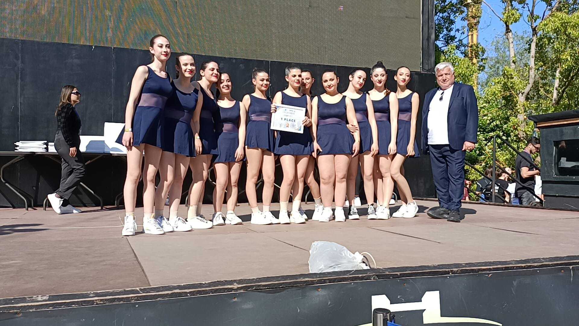 Primo posto delle ragazze del corso di danza Magic Dance di Sutera, Campofranco e Milena a Cinecittà