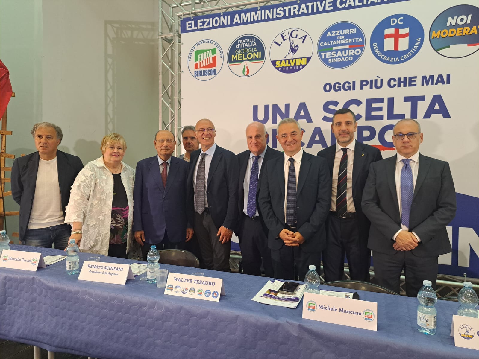 Caltanissetta, presentazione dei candidati al consiglio comunale a sostegno di Tesauro sindaco, l’intervento  Schifani: “Uniti si vince, la nostra è una forza di un centro-destra compatto”