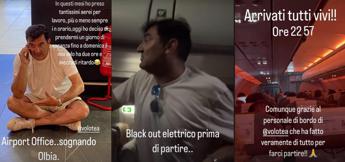 Black out in aereo prima del decollo, Max Giusti tra i passeggeri: “Stiamo calmi sennò ci facciamo male”