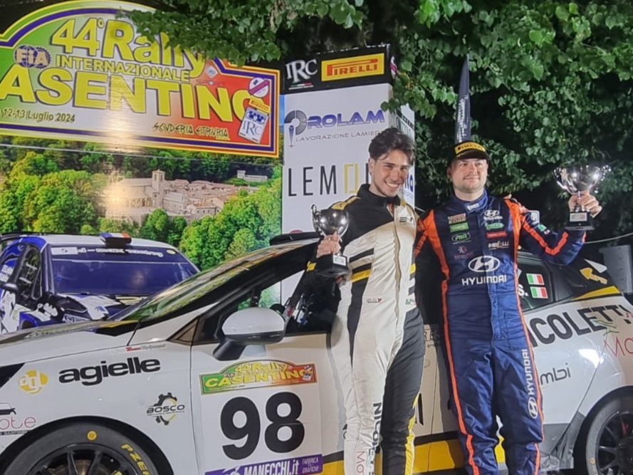 Rally del Casentino, ottimo terzo posto ler il giovane pilota  nisseno Marco Nicoletti