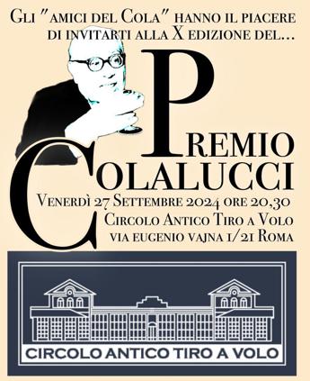 Premio ‘Giuseppe Colalucci’, la cerimonia il 27 settembre a Roma