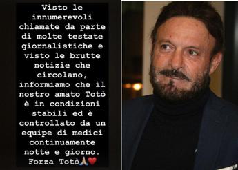 Schillaci in condizioni stabili, sui social il grido di sostegno: “Forza Totò”