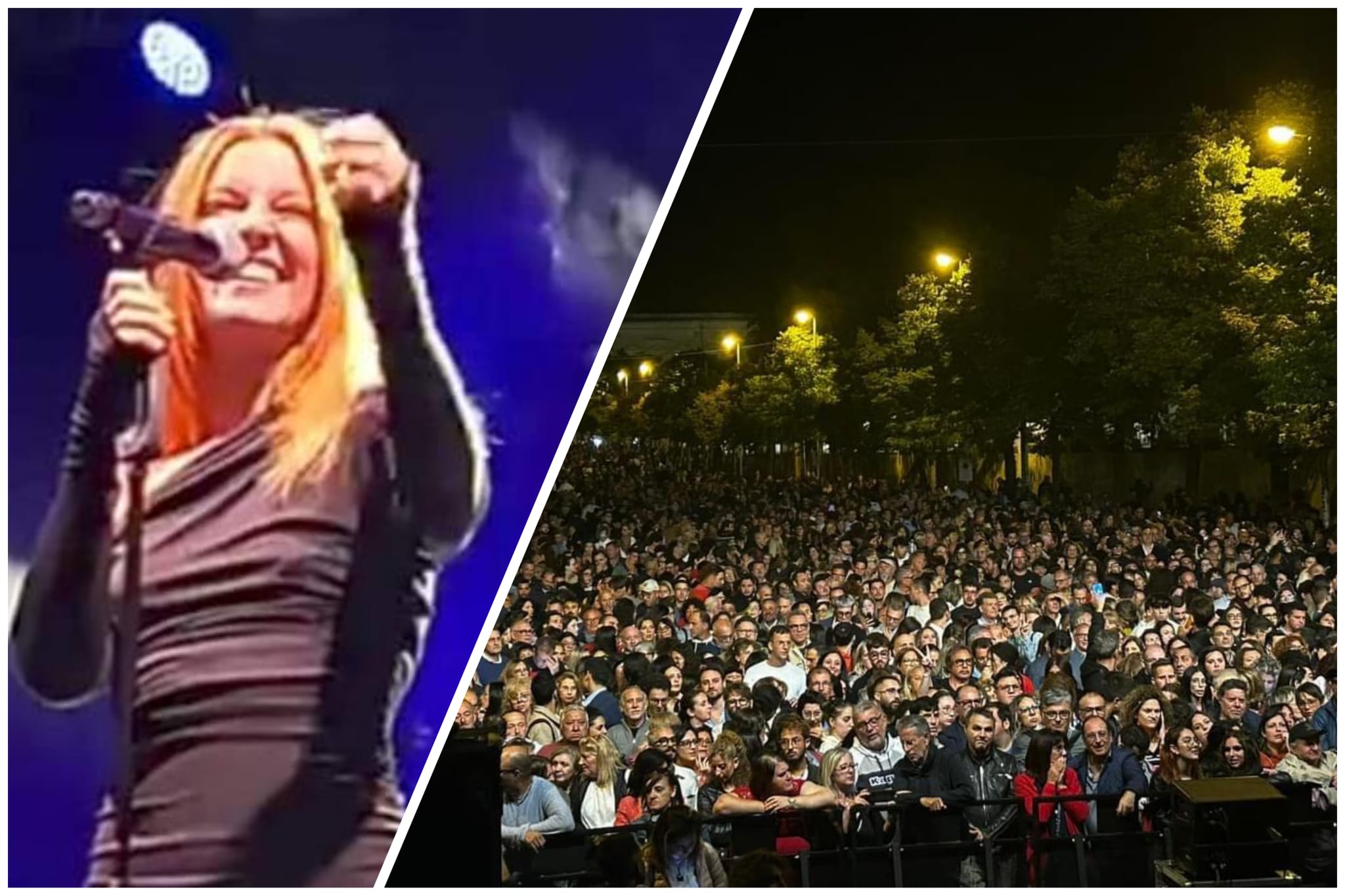 Noemi incanta Caltanissetta, viale Regina Margherita colmo di spettatori per un settembre nisseno ancora di successo