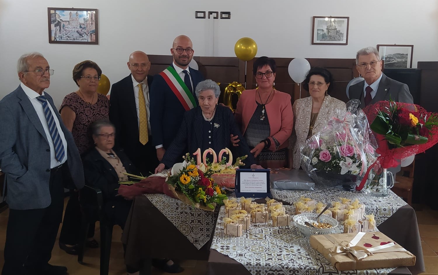 Bompensiere in festa per i 100 anni della signora Giuseppina Cordaro