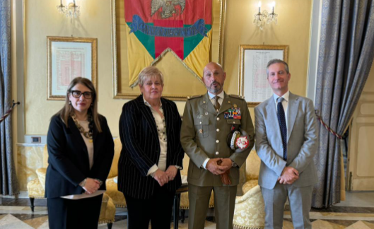 Caltanissetta. Il Generale di Brigata Francesco Principe in visita al Palazzo del Carmine