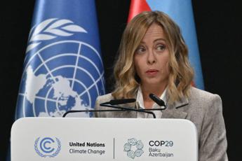 Meloni alla Cop29: “Proteggere ambiente con approccio pragmatico e non ideologico”