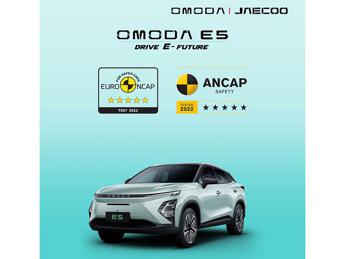 OMODA 5 EV conquista le 5 stelle nei Test Euro NCAP e ANCAP