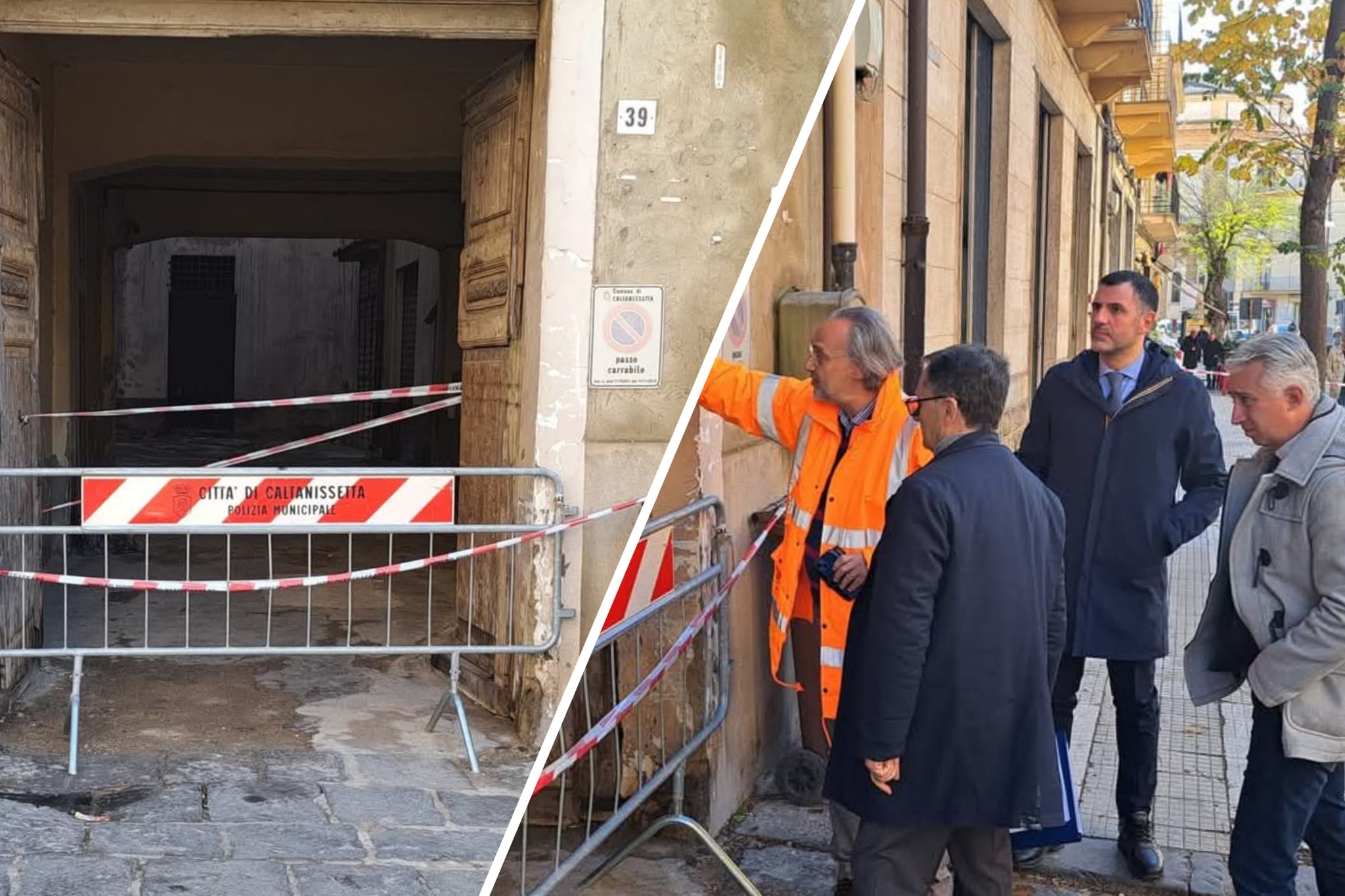 Caltanissetta. Proseguono i controlli sulle palazzine sgomberate in via Redentore:  il Comune dispone una struttura ricettiva temporanea per 11 famiglie. Nuovo piano traffico nell’area interessata