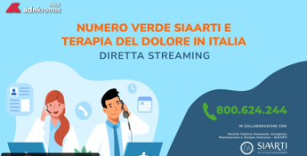 Numero verde Siaarti e terapia del dolore in Italia – Segui il talk il 18 dicembre dalle 11