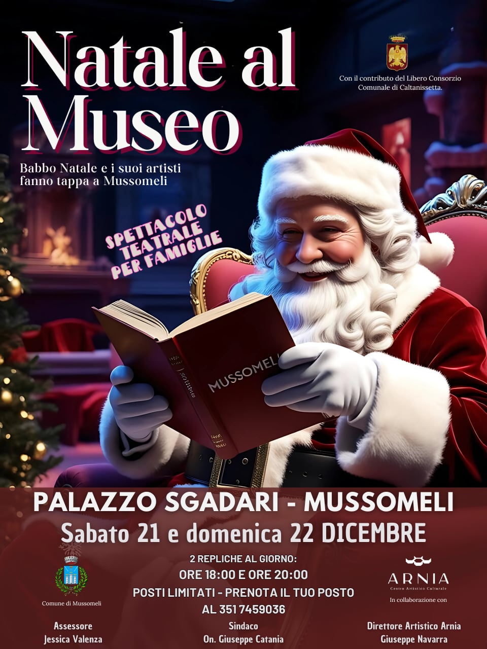 Mussomeli, Natale al Museo a Palazzo Sgadari organizzato da Arnia Centro artistico culturale