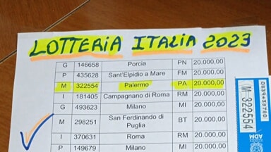 Lotteria Italia 2024, il biglietto da 2 milioni venduto a Palermo in una pasticceria