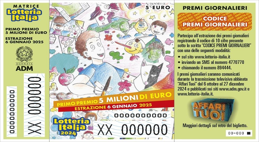 Lotteria Italia 2024, i cinque premi di prima categoria: 5 milioni in provincia di Lodi, sul podio Pesaro e Palermo