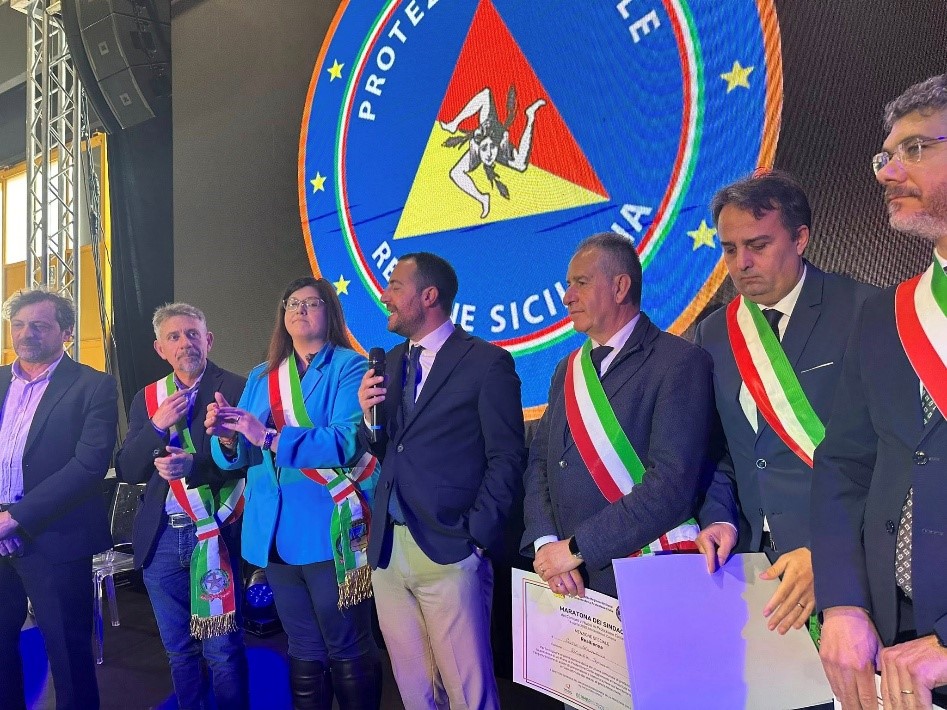 Seconda Maratona dei Sindaci dei comuni Virtuosi in Protezione Civile. Presente anche Mussomeli