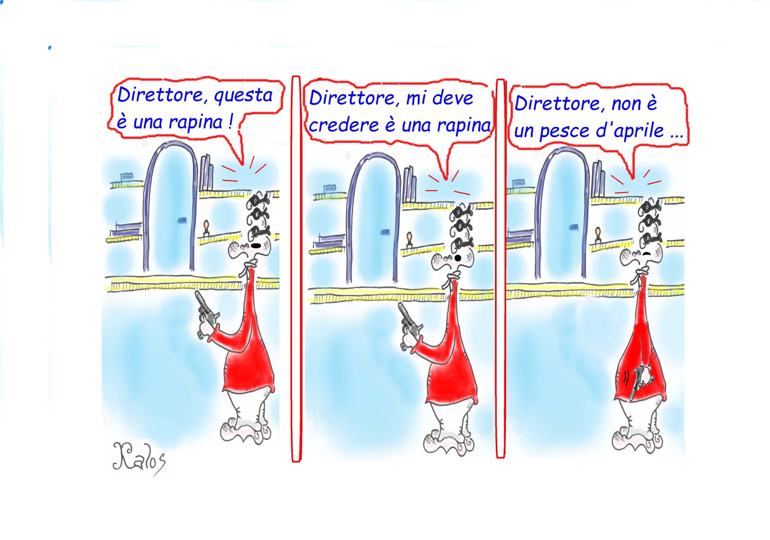 Tentativo comico di una rapina in un ufficio postale di Catania.